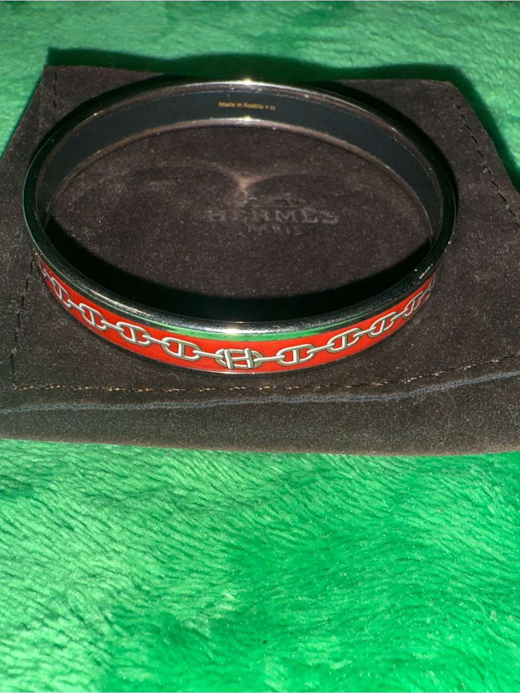 Vintage Herms Enamel Chaine D'ancre Bracelet